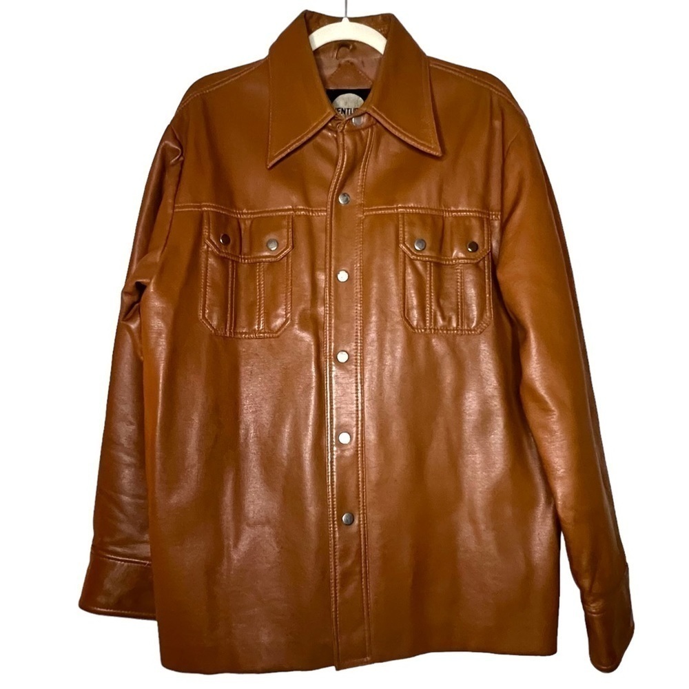 Vintage 70’s Ventura vina-hide Shacket Groovy Brown Size XL